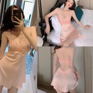 [FREESHIP] Váy ngủ sexy Quảng Châu - Sx 12 Váy ngủ lụa sexy hở lưng ren ngực hack dáng hot hit cao cấp